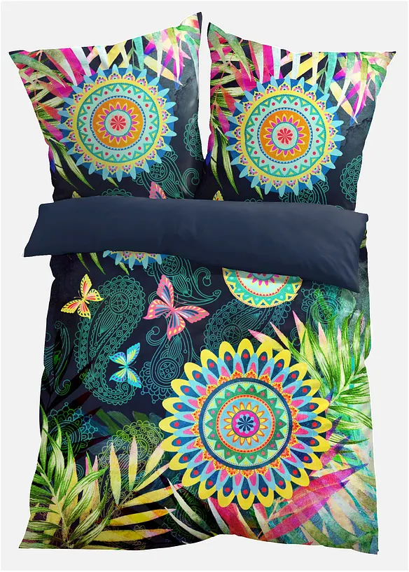 Parure de lit réversible motif déco, bonprix