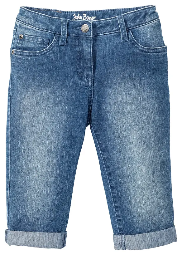 Corsaire en jean, taille mi-haute, bonprix