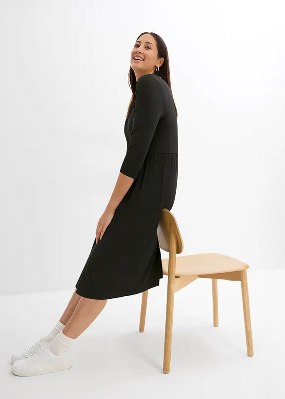 Baumwoll-Jerseykleid, Midilänge, bonprix