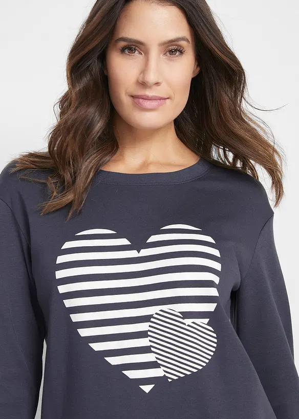 Baumwoll-Langarmshirt, bedruckt, bonprix