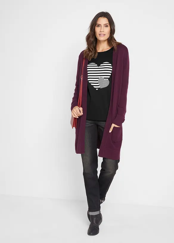 Baumwoll-Langarmshirt, bedruckt, bonprix