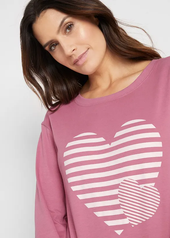Baumwoll-Langarmshirt, bedruckt, bonprix