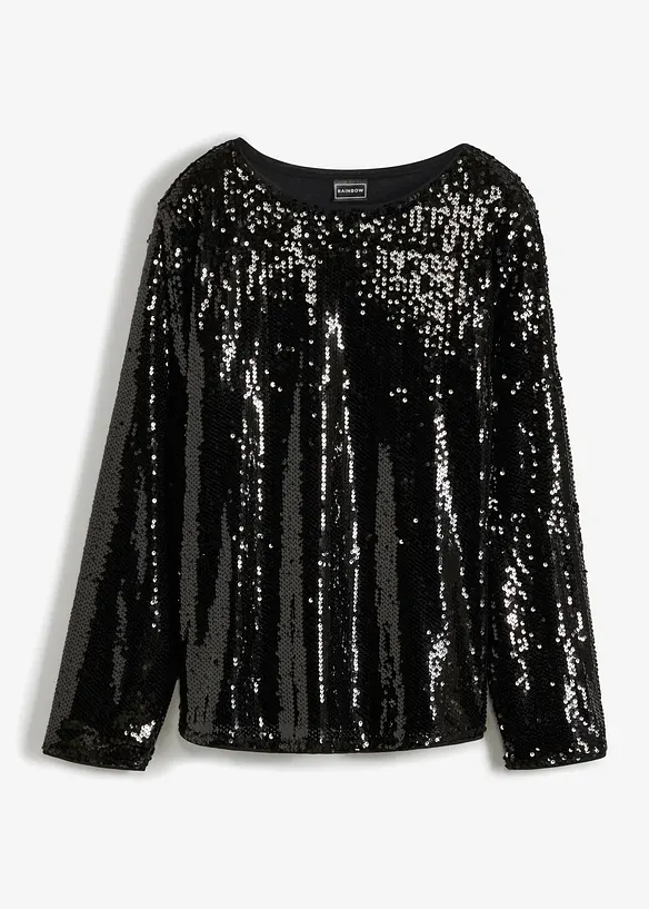 Blouse en paillettes, bonprix