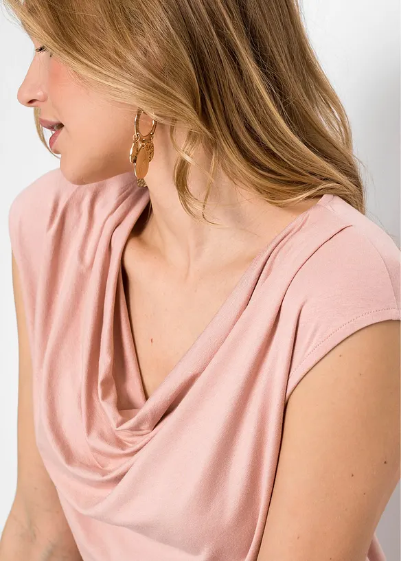 Wasserfall-Shirt aus Viskose-Mix, bonprix
