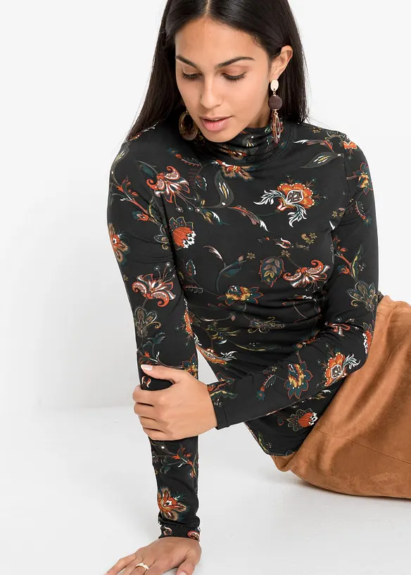 Langarmshirt mit Rollkragen, bonprix