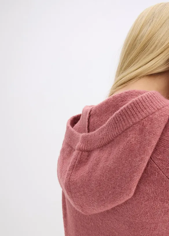 Pull en maille à capuche, bonprix