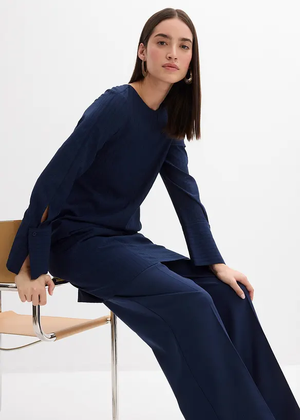 Minikleid aus strukturiertem Material, bonprix