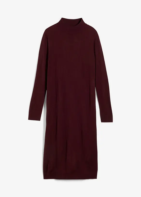 Robe en maille à col montant, bonprix