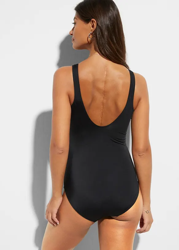 Maillot 1 pièce à passepoils contrastants, bonprix