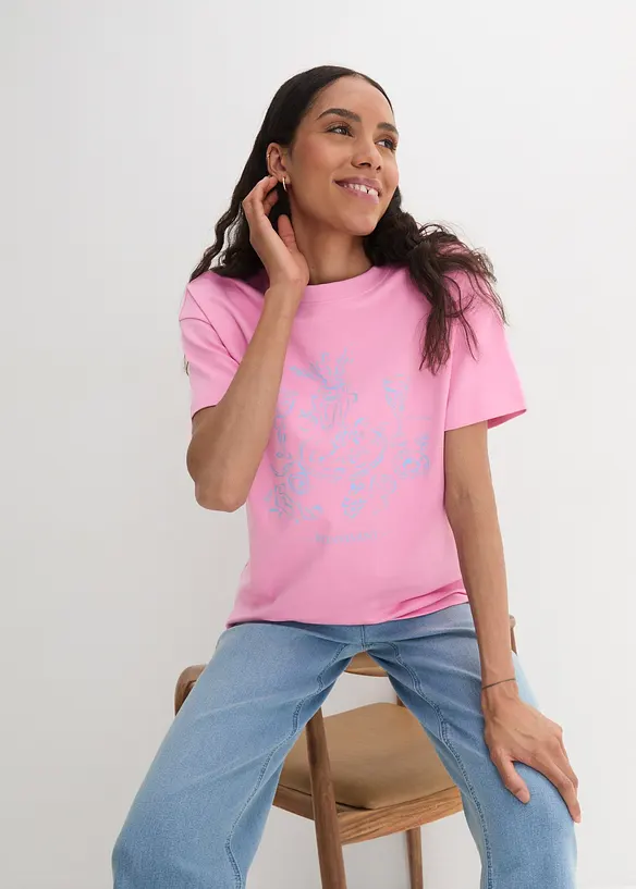 T-Shirt mit Druck aus Bio-Baumwolle, bonprix