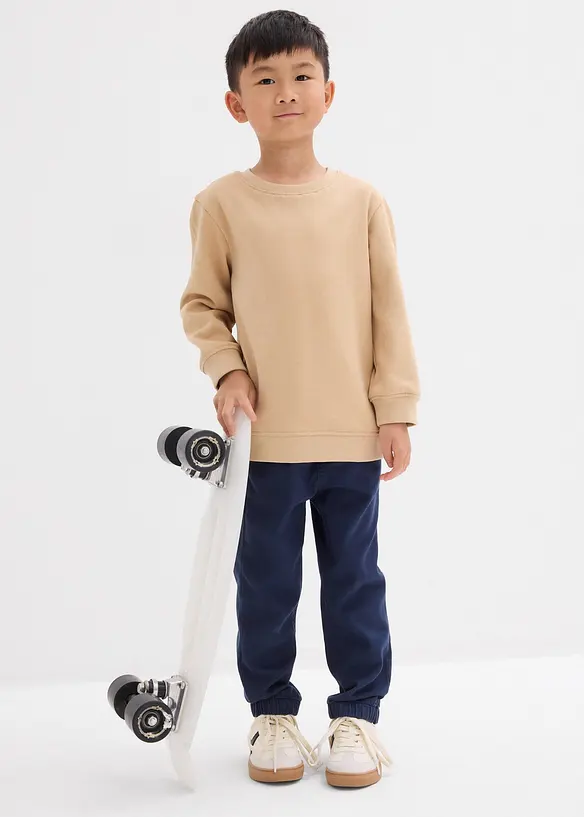 Lot de 2 sweats en coton mélangé, bonprix