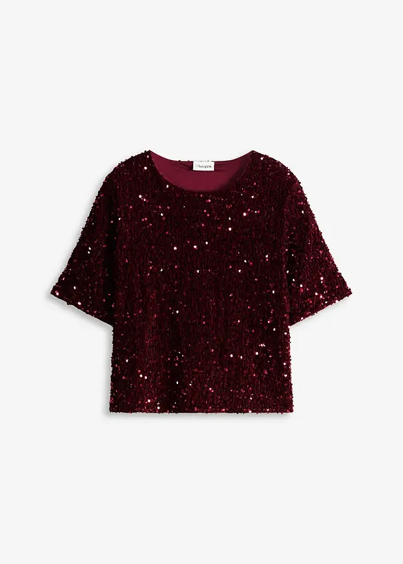 T-shirt à sequins, bonprix