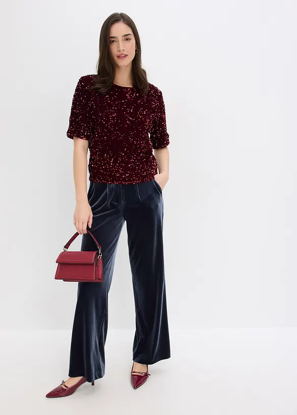 T-shirt à sequins, bonprix