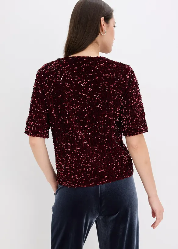 T-shirt à sequins, bonprix