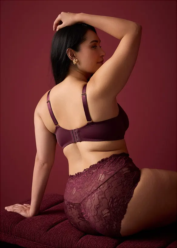 Culotte taille haute en dentelle, bonprix