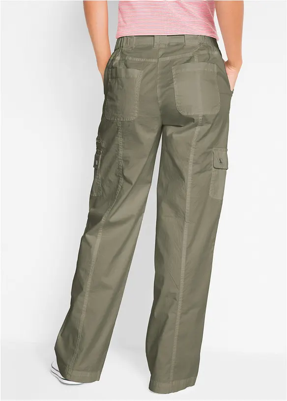 Cargo Jeans aus Baumwolle, Mid Waist, bonprix