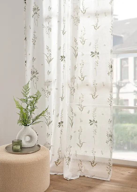 Voilage à imprimé floral (1 pce), bonprix