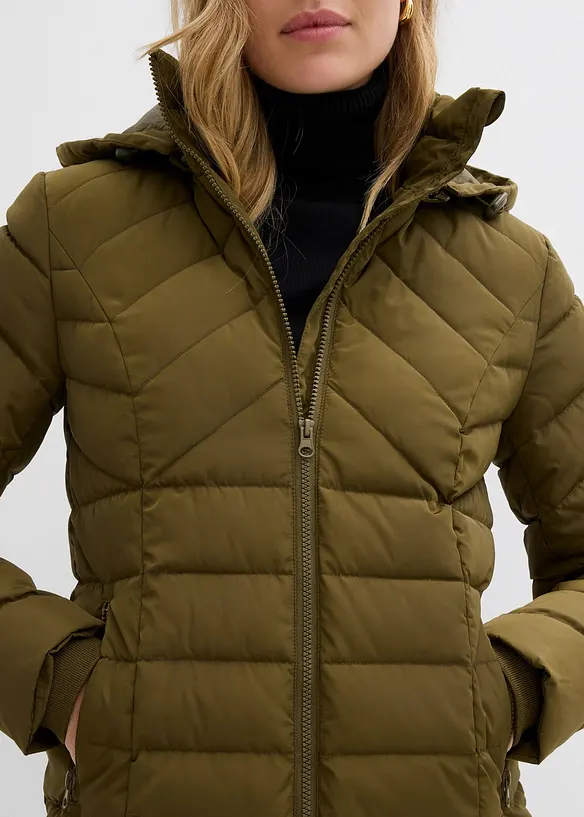 Veste matelassée légère avec capuche amovible, bonprix