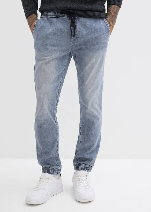 Regular Fit Jeans-Jogger mit Komfortbund, Tapered, bonprix