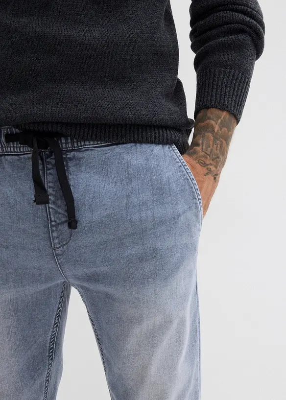 Regular Fit Jeans-Jogger mit Komfortbund, Tapered, bonprix