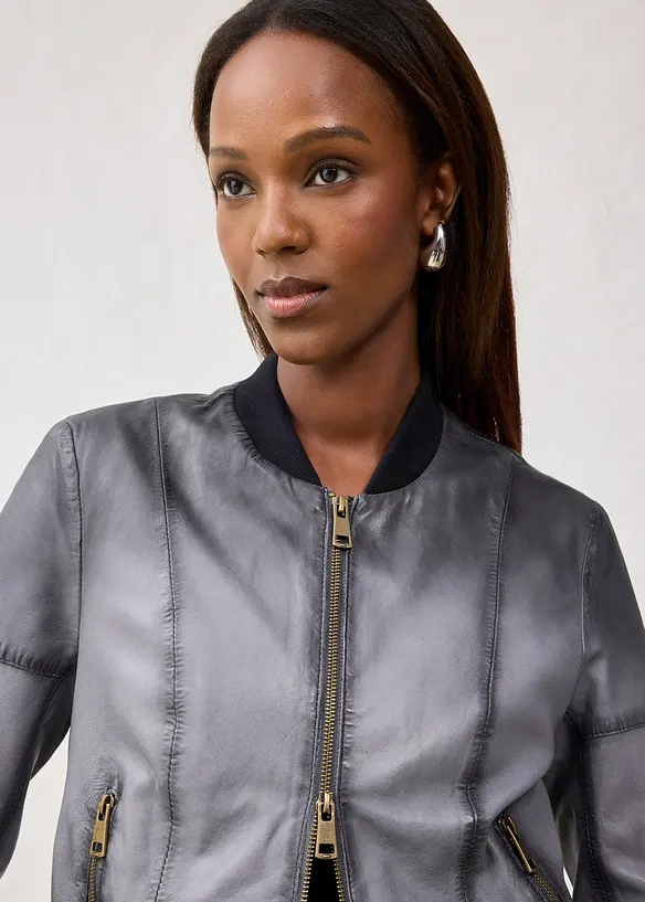 Lederjacke aus Lammnappa, bonprix