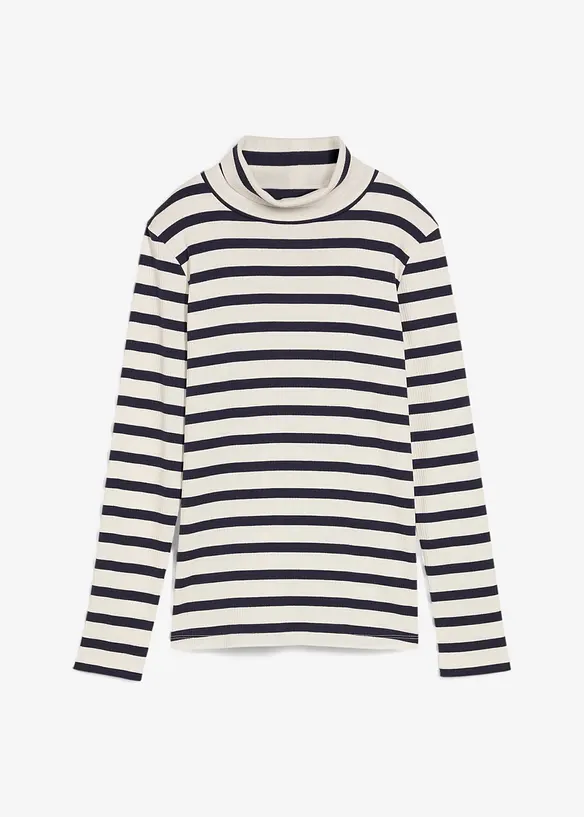 T-shirt col roulé 100% coton, bonprix