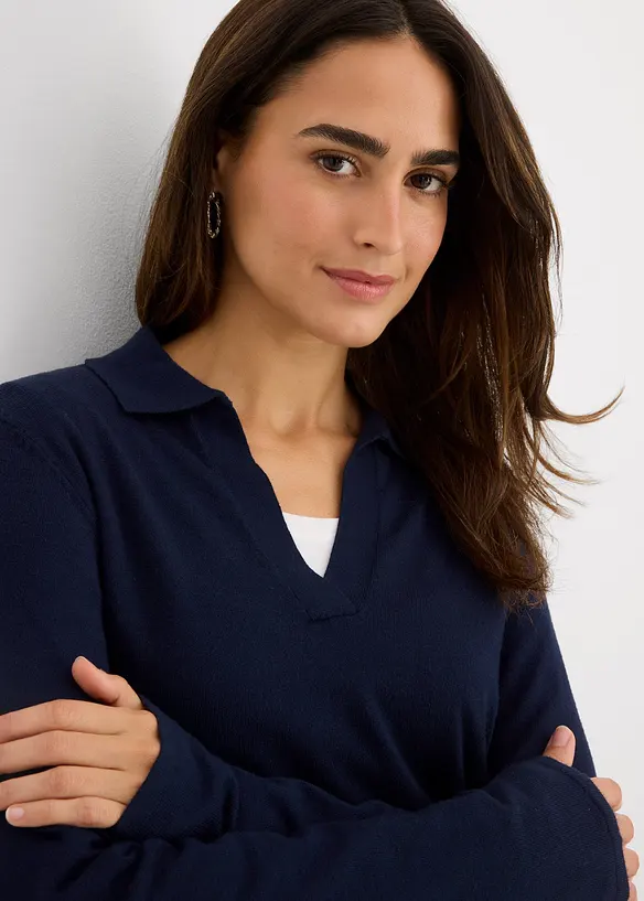 Poloshirt aus feiner Viskose, bonprix