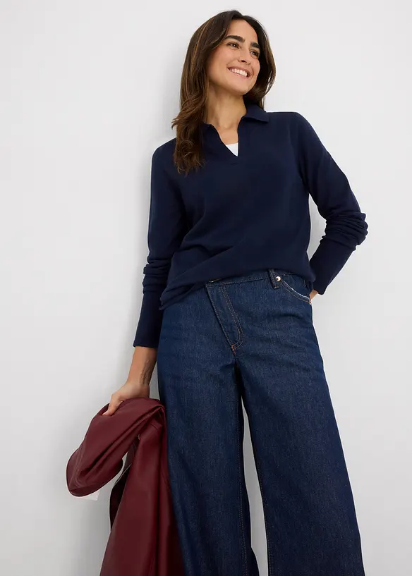 Poloshirt aus feiner Viskose, bonprix
