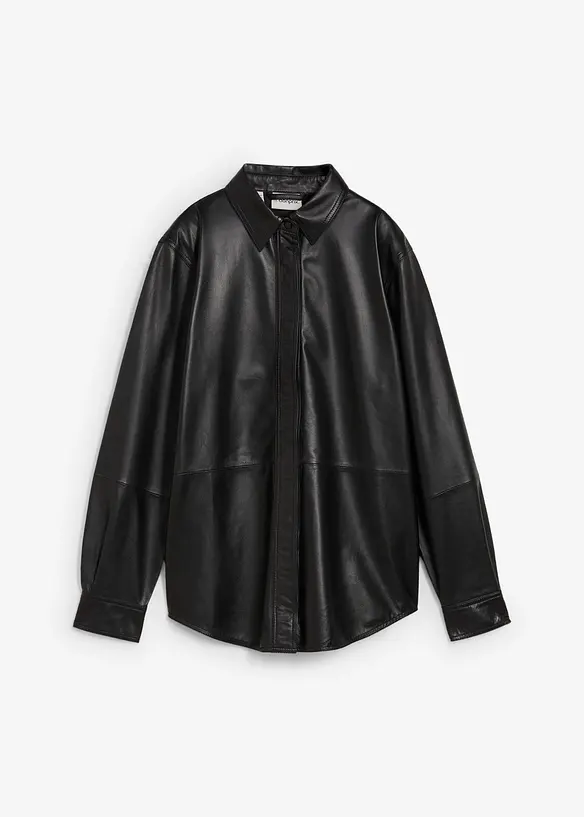 Chemise en cuir d’agneau nappa, bonprix