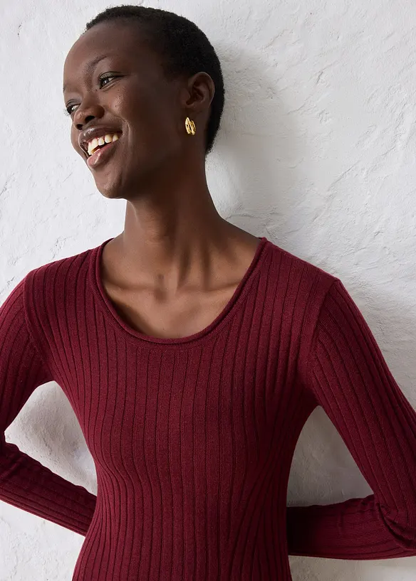 Robe pull en laine mérinos, bonprix
