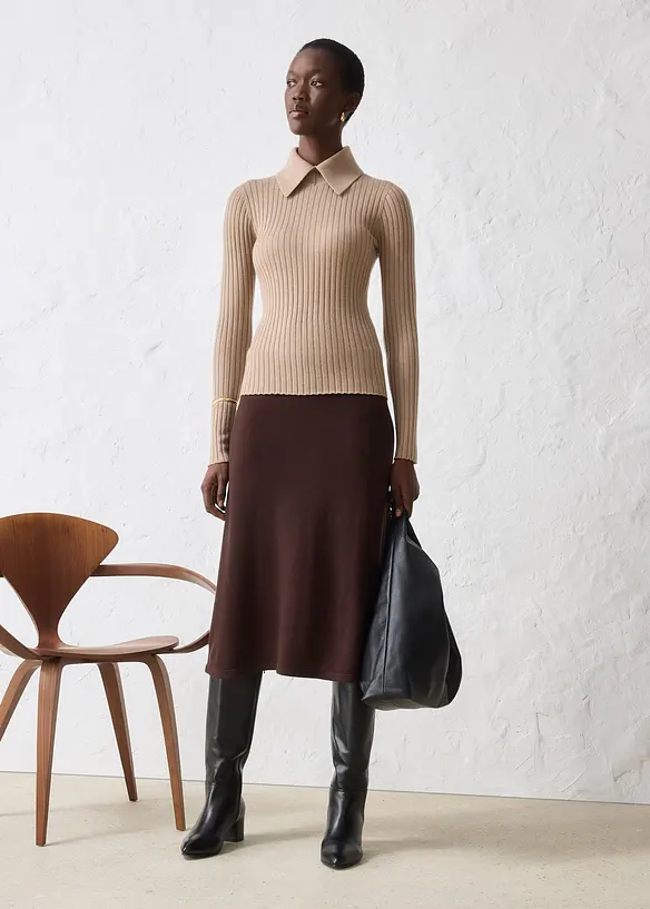 Pull en fine laine mérinos, bonprix