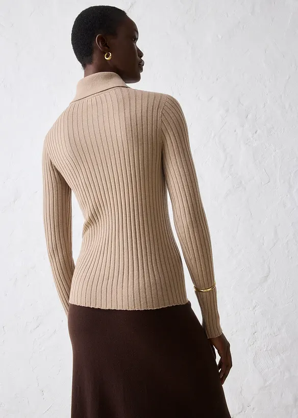 Pull en fine laine mérinos, bonprix