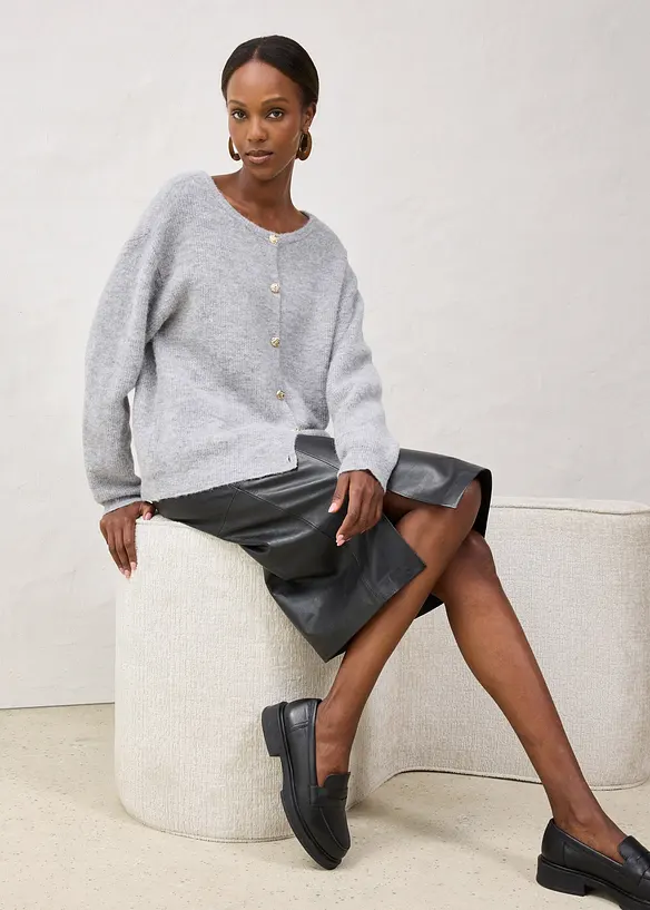 Strickjacke aus wärmendem Alpaka-Mix, bonprix