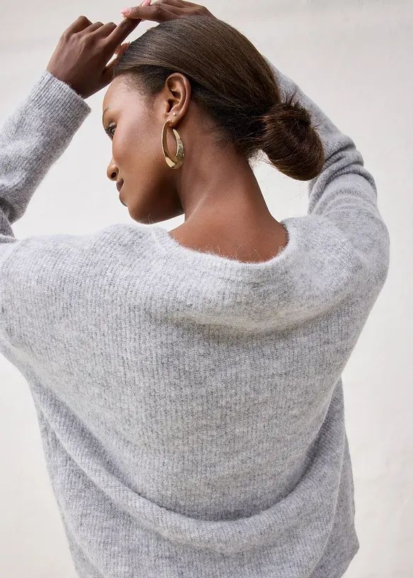 Strickjacke aus wärmendem Alpaka-Mix, bonprix