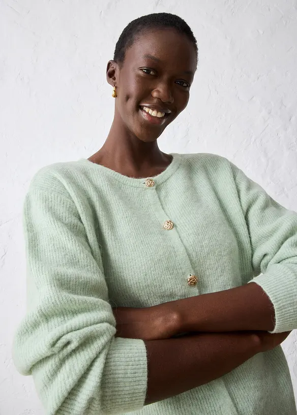 Strickjacke aus wärmendem Alpaka-Mix, bonprix