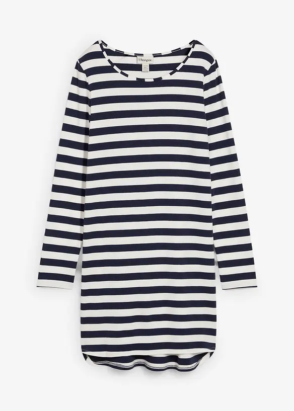 Vokuhila-Kleid aus schwerer reiner Baumwolle, bonprix