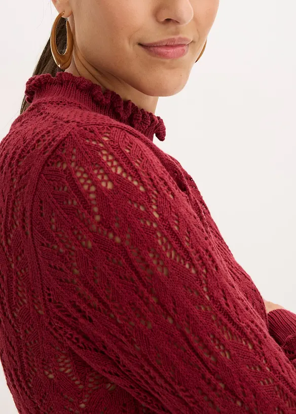 Ajour-Pullover aus Baumwolle, bonprix