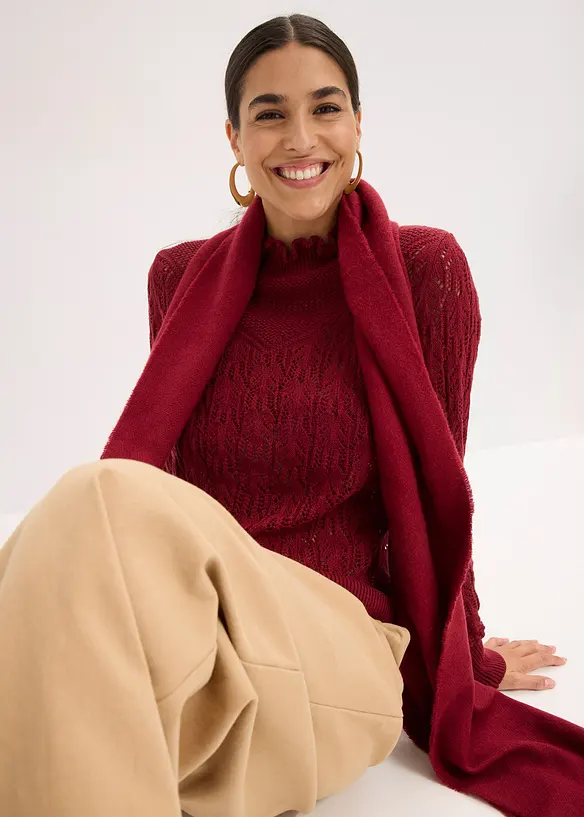 Ajour-Pullover aus Baumwolle, bonprix
