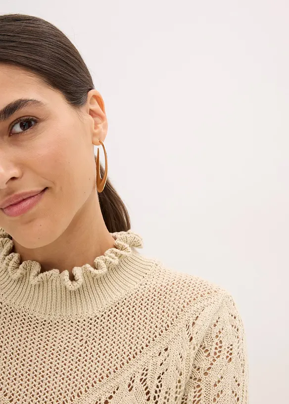 Ajour-Pullover aus Baumwolle, bonprix