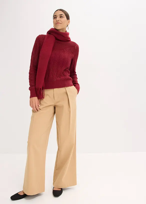 Ajour-Pullover aus Baumwolle, bonprix