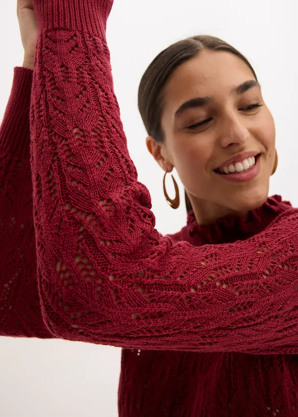 Ajour-Pullover aus Baumwolle, bonprix