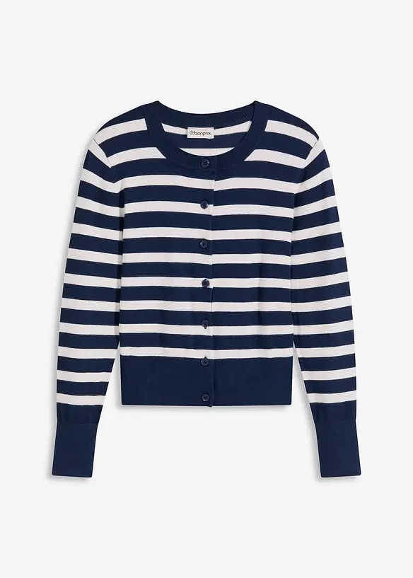 Gilet en fine maille rayée, bonprix