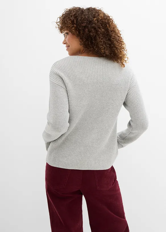 Gilet en maille à nœuds, bonprix