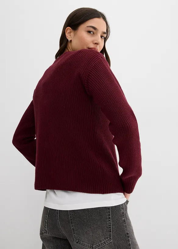 Gilet en maille à nœuds, bonprix