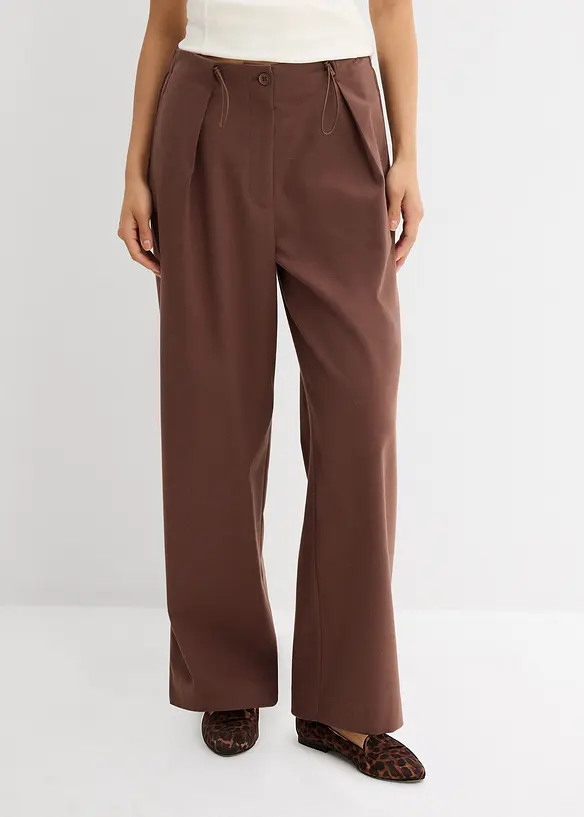 Pantalon en viscose mélangée à détails fonctionnels, bonprix