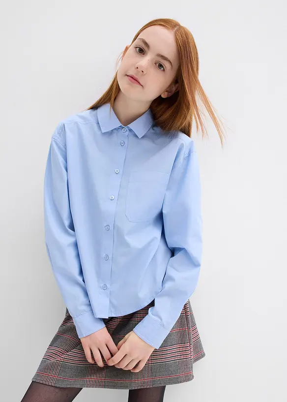 Oversize-Bluse aus reiner Baumwolle, bonprix