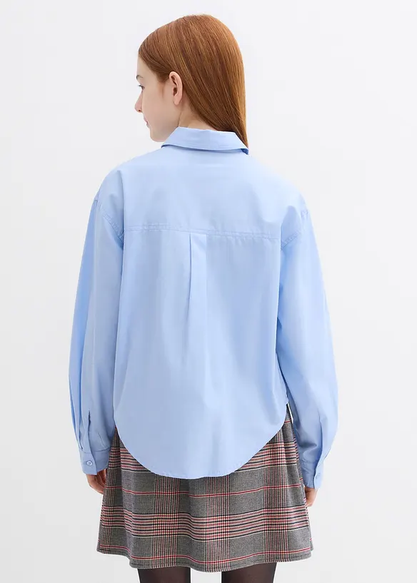 Oversize-Bluse aus reiner Baumwolle, bonprix