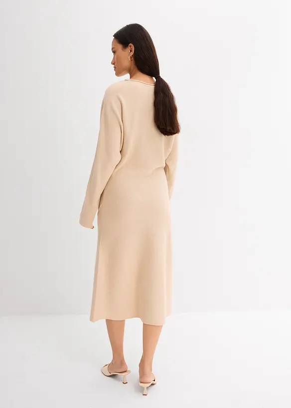Midi Strickkleid aus Viskose-Mix, bonprix