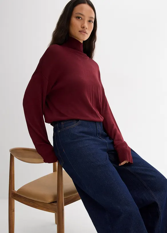 Pull en fine maille à col roulé, bonprix