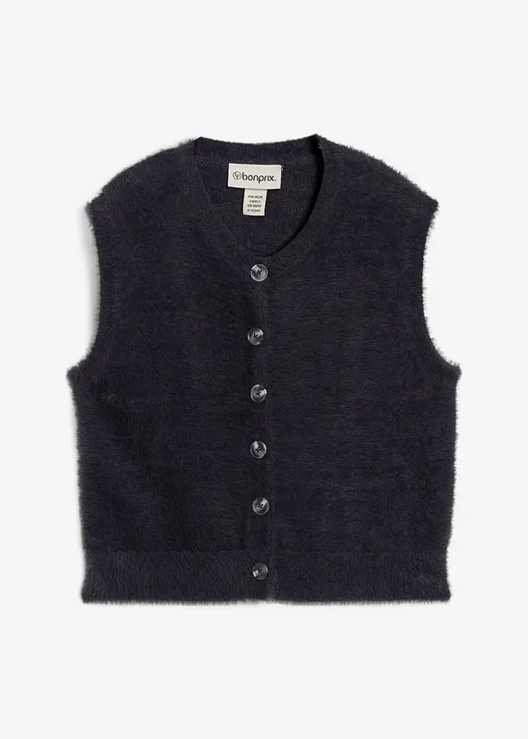 Gilet sans manches en maille poilue, viscose majoritaire, bonprix